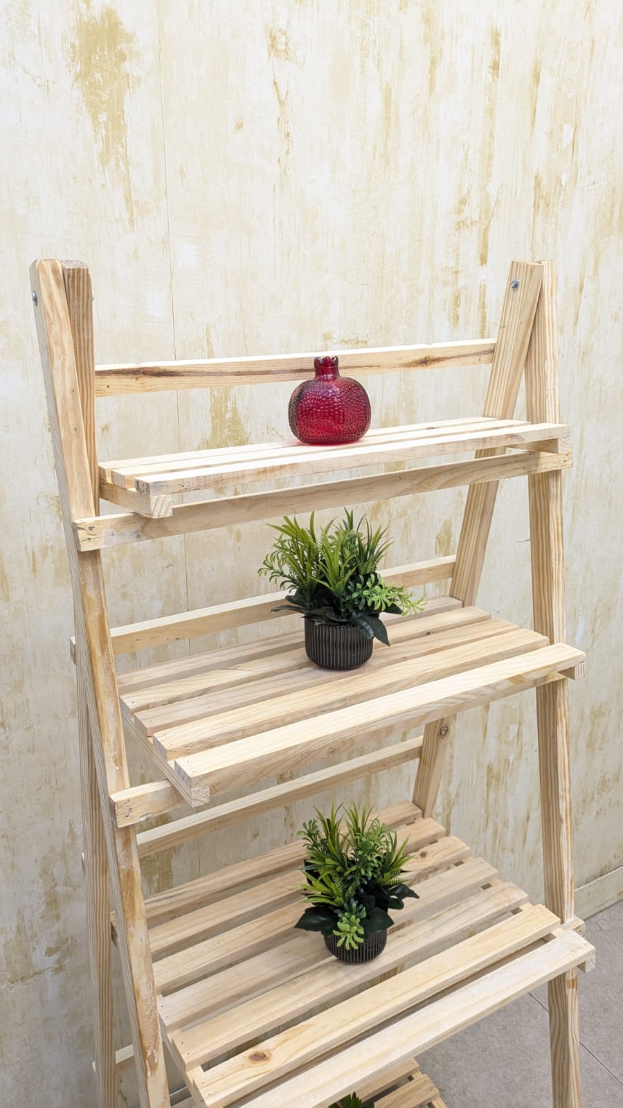 Brand New Pure Wooden Foldable Display Shelf