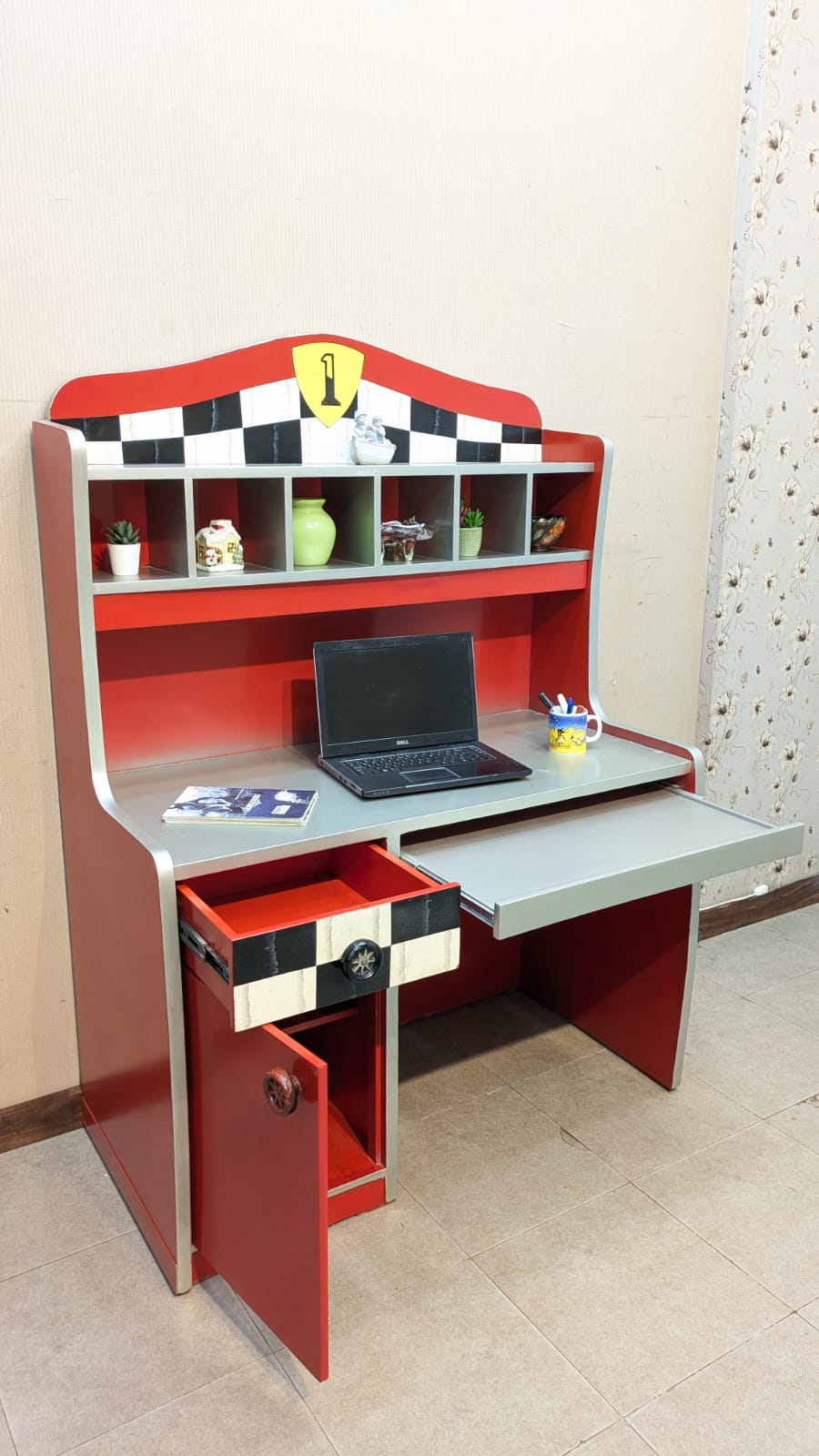 Kid's Ferrari Car Bed Set