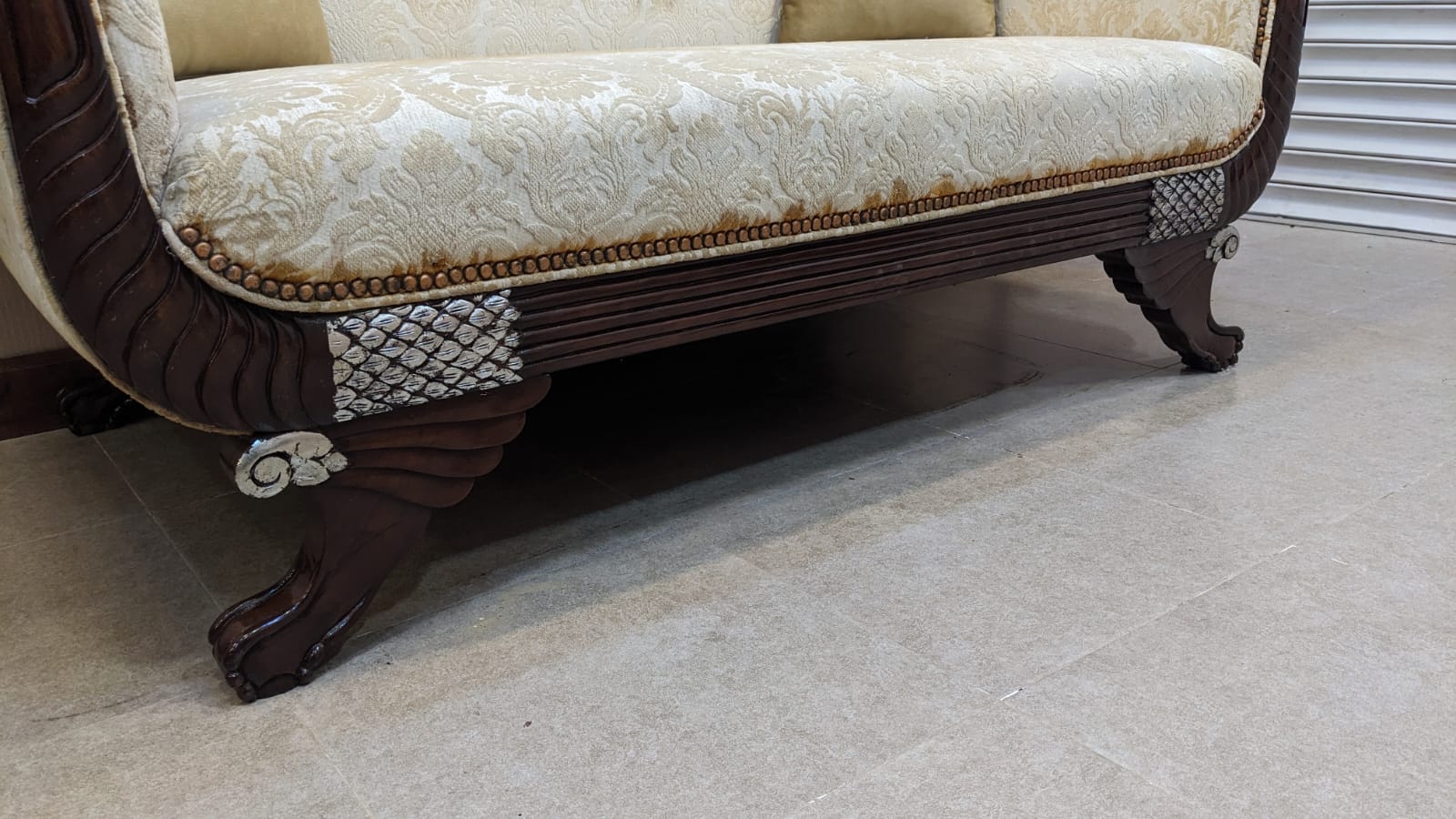 Solid Sheesham Wood 2 Seater Divan