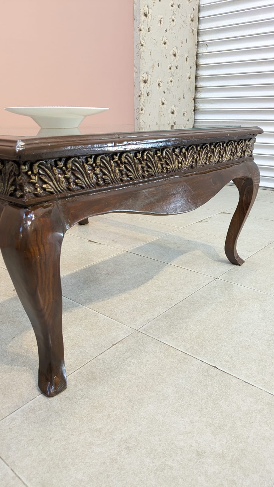 Solid Sheesham Wood Centre Table With 2 Side table Set