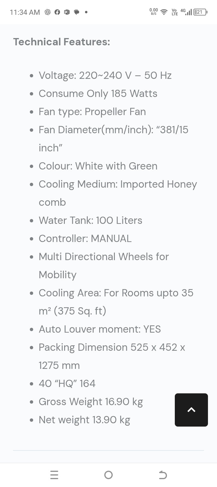 Boss Inverter Technology Air Cooler