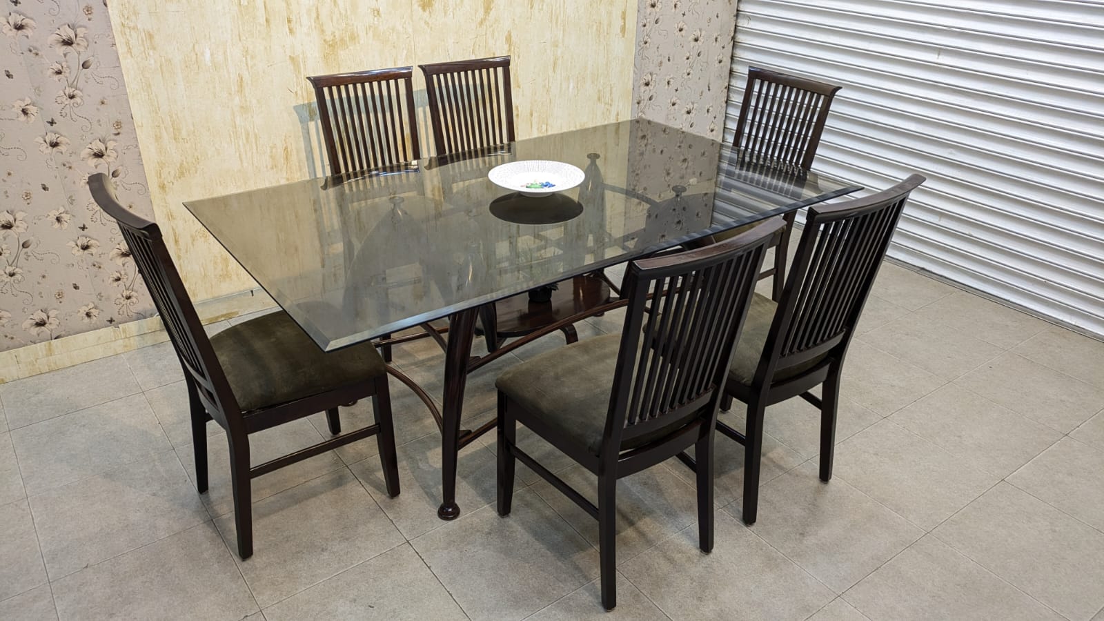 Imported Solid Beech Wood 6 Seater Dining Set