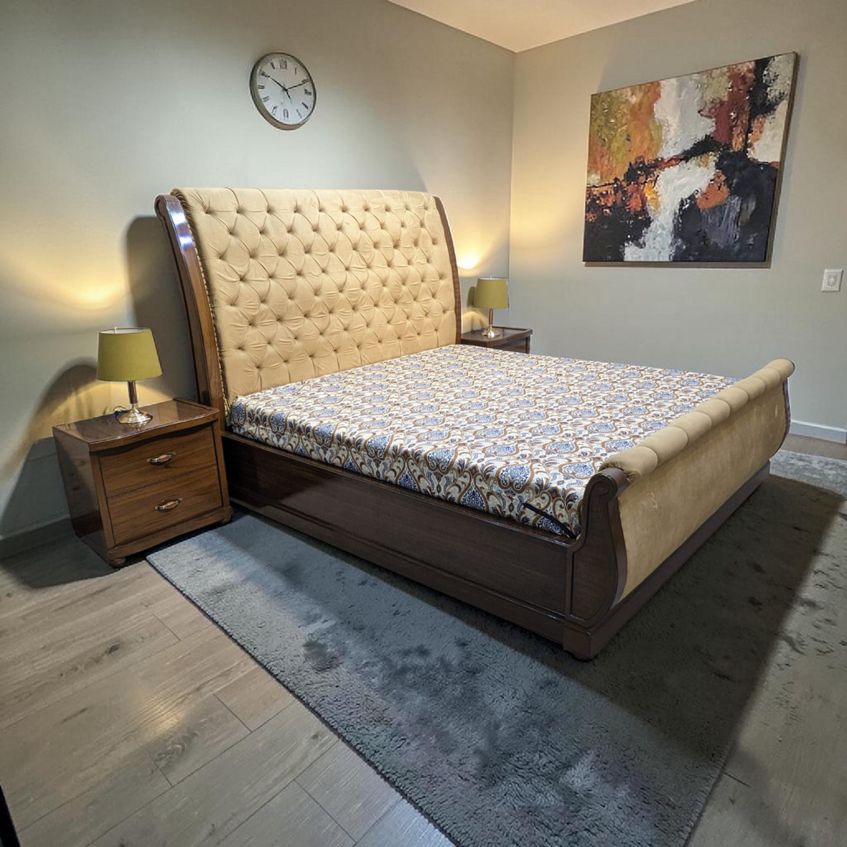 King Size Bed With 2 Side Tables