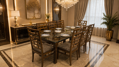 Solid Sheesham Wood 8 Seater Dining Table
