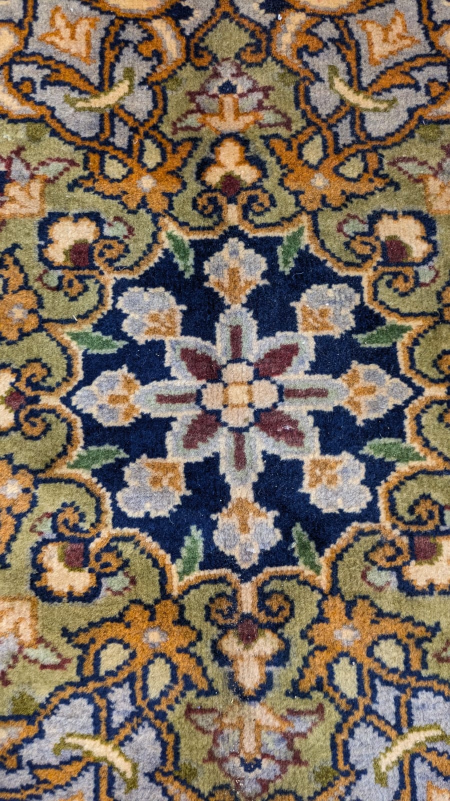 Vintage Kashan Hand Knotted Carpet