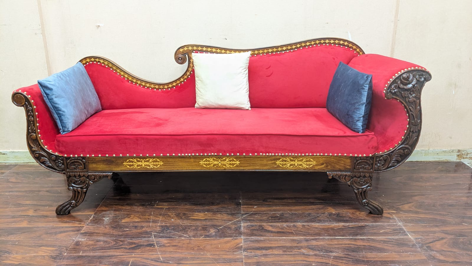 Solid Sheesham Wood 3 Seater Divan