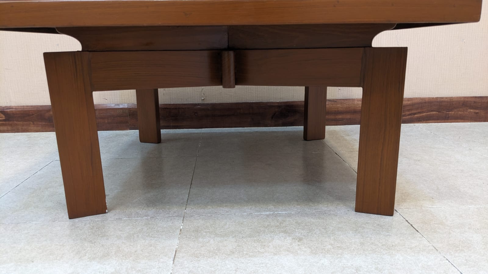 Burma Teak Wood and Teak Ply Center and Side Tables Set