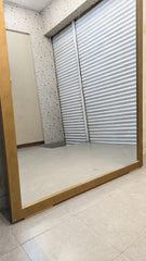 Large size Wooden Wall Mirror