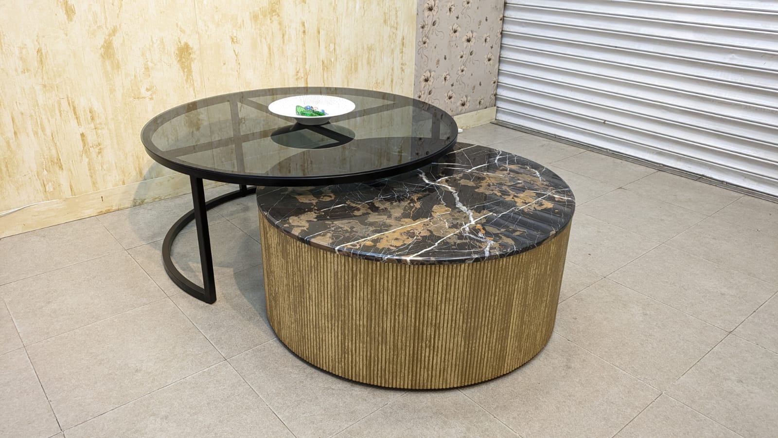 4 Pieces Nesting Coffee Tables with Side Tables Set
