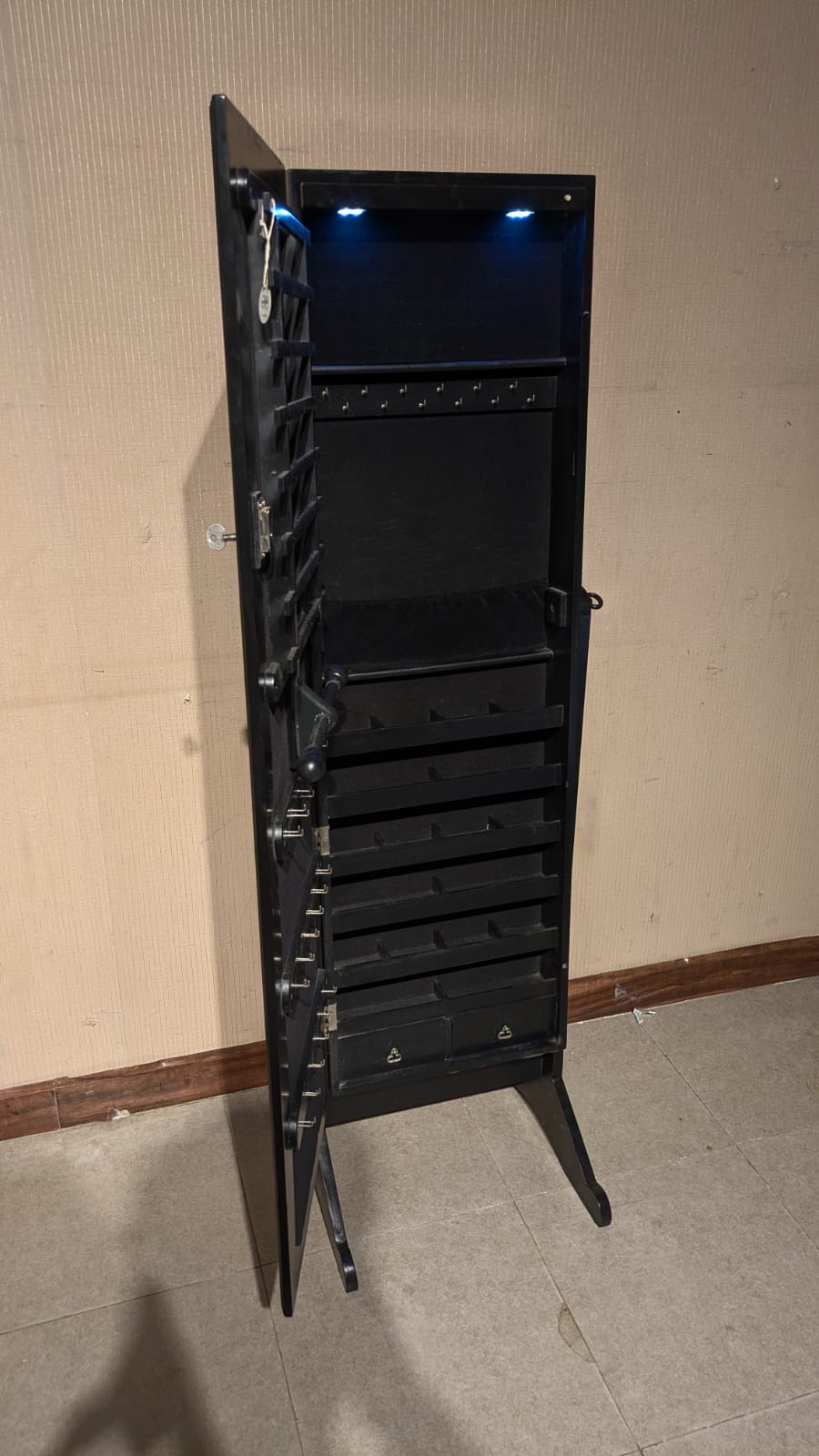 Imported Jewelry Cabinet with Full Length Mirror