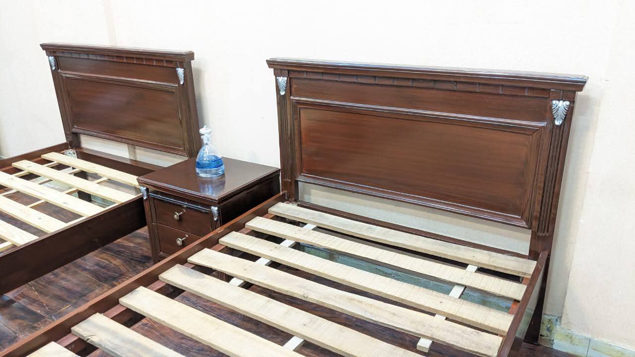 Pair Of Single Bed With Shared Side Table
