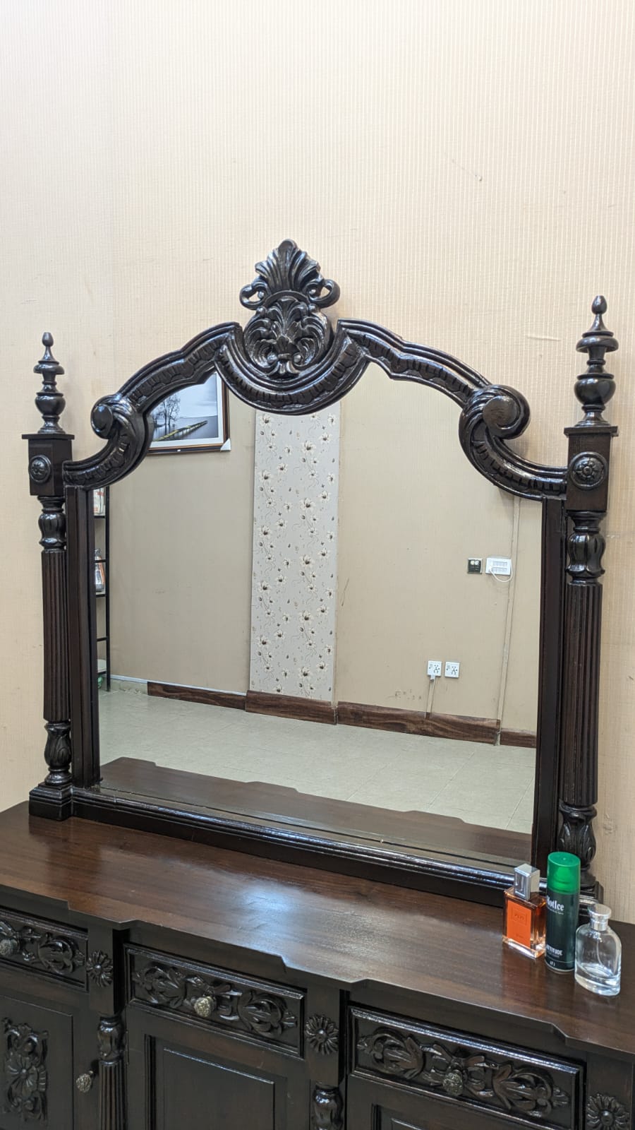 100% Solid Sheesham Wood King Size Bed Set