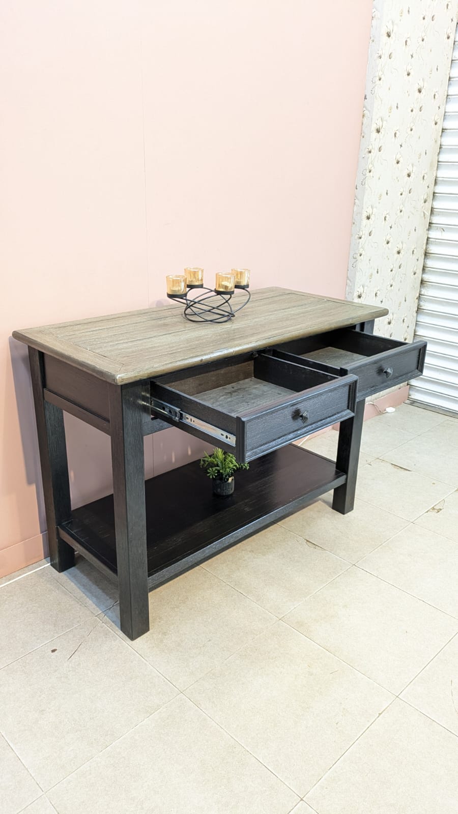 Imported American Ashley Furniture Tyler Greek Console Table
