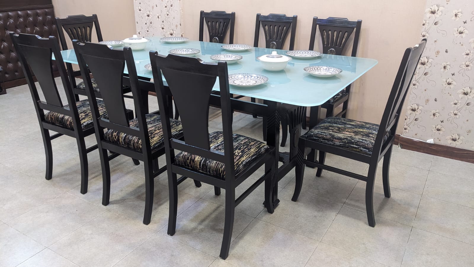 Solid Sheesham Wood 8 Seater Dining Table