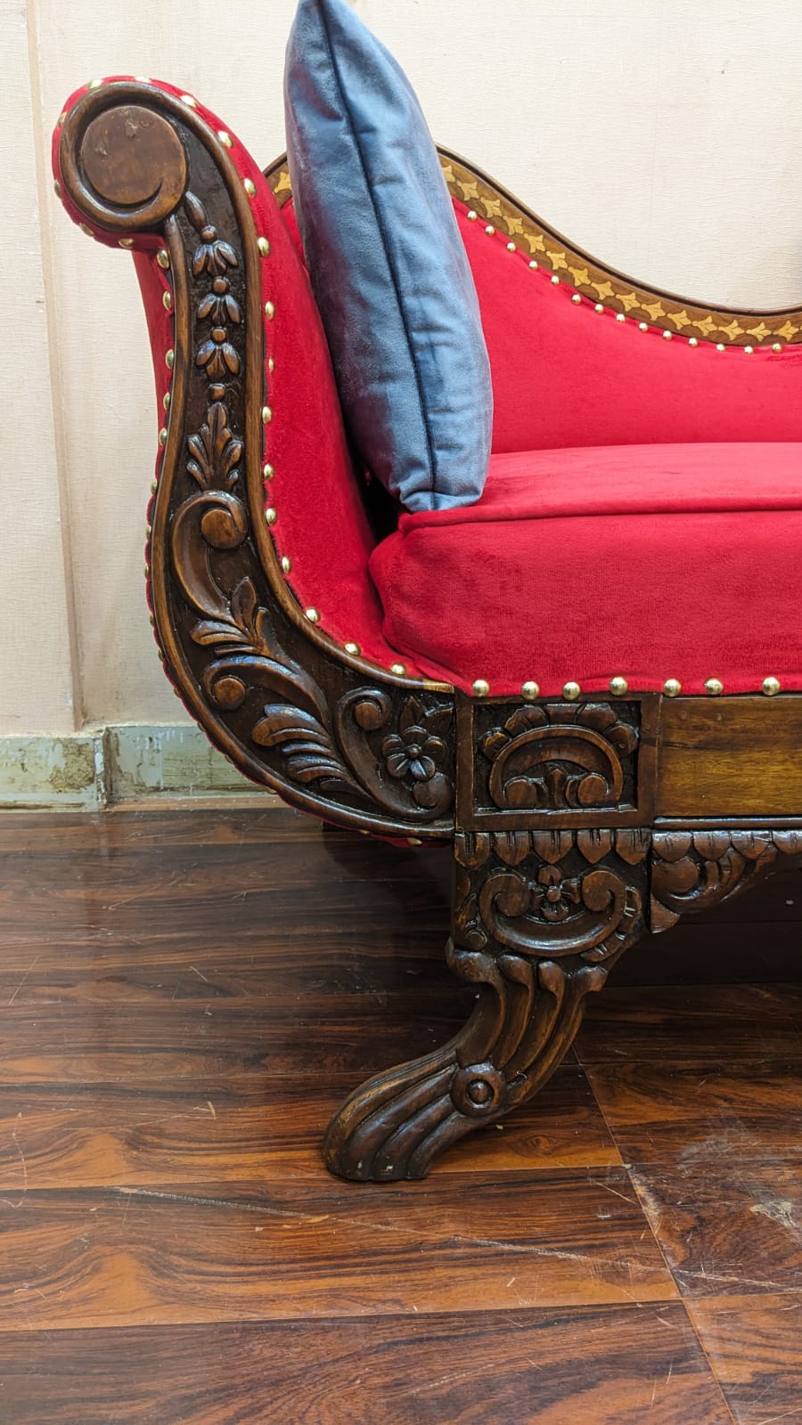 Solid Sheesham Wood 3 Seater Divan