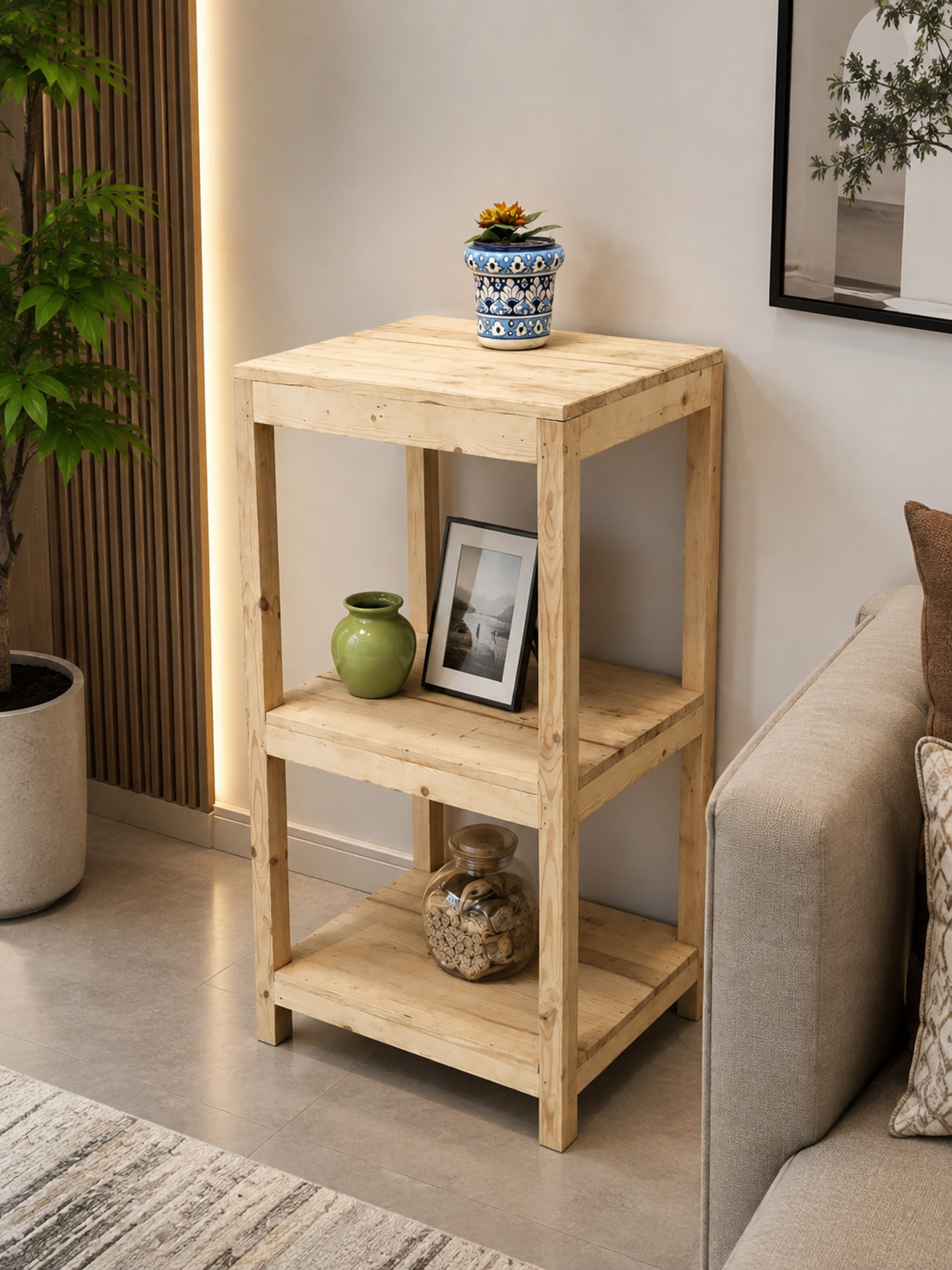 Pure Wooden Multi Purpose Rack