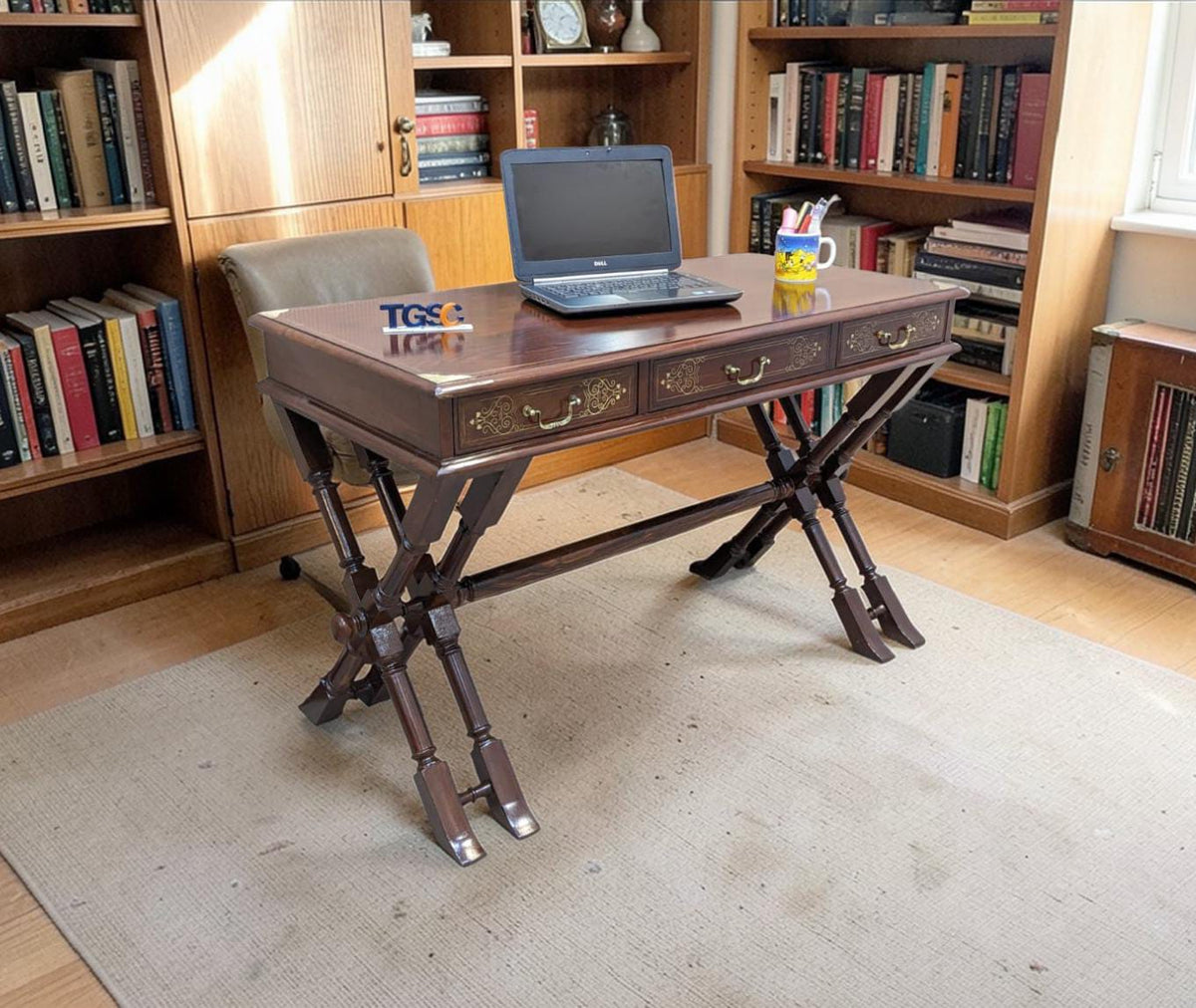 Antique 100% Solid Sheesham Wood Writing Desk