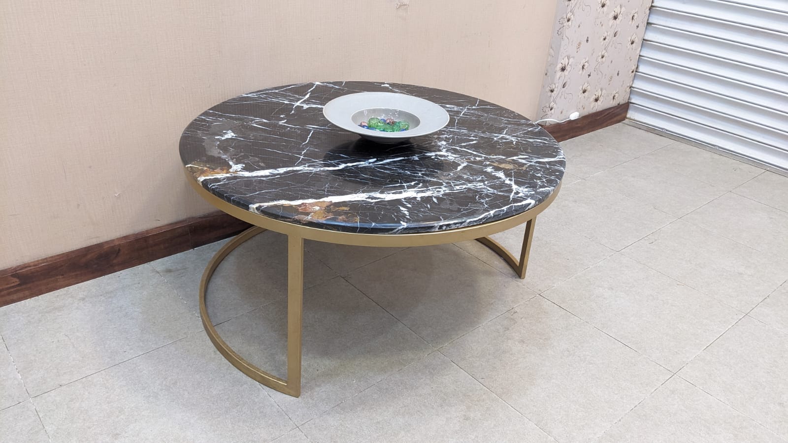 Marble Top Center and Side Tables Set