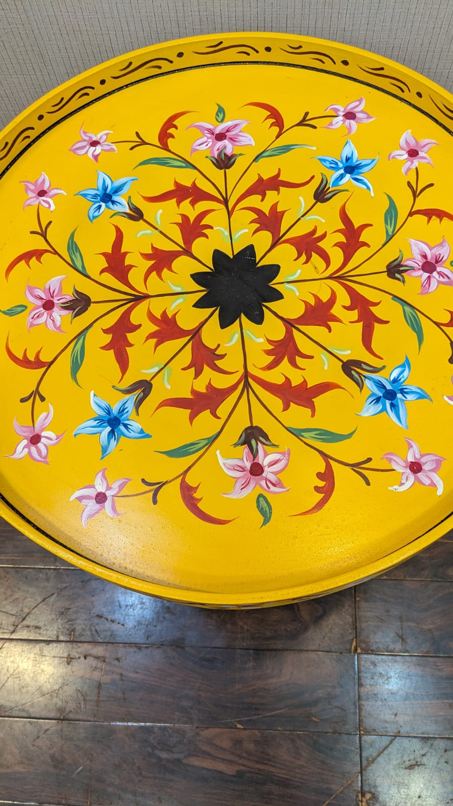 Hand Painted Foldable Corner Table