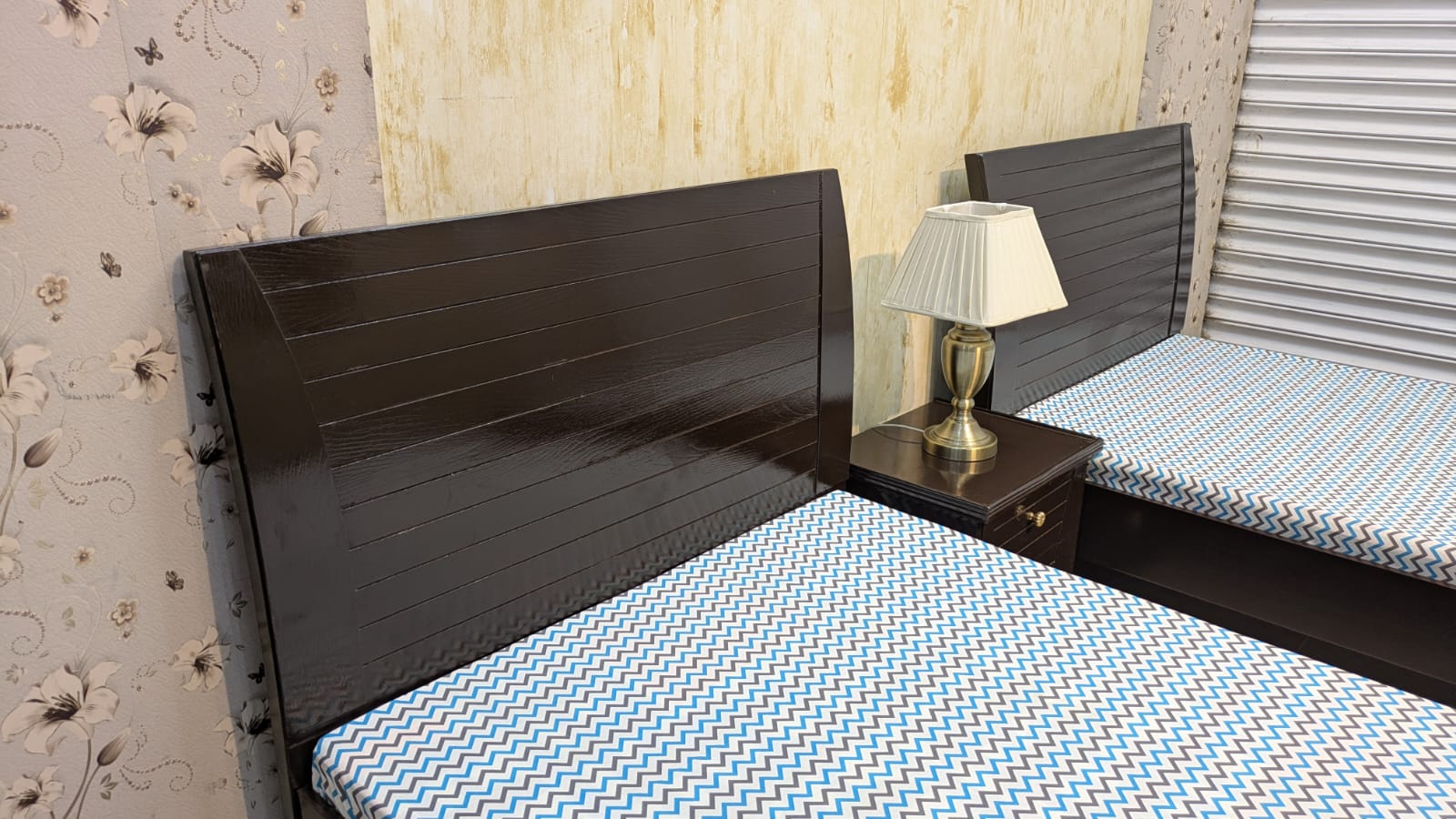 Pair OF Single bed with 1 Side table