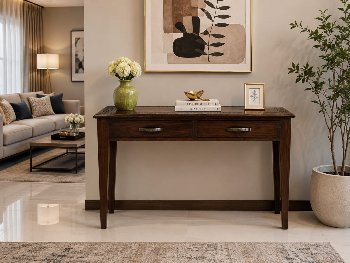100% Solid Sheesham Wood Console Table