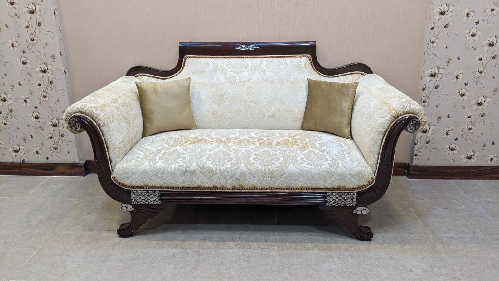Solid Sheesham Wood 2 Seater Divan