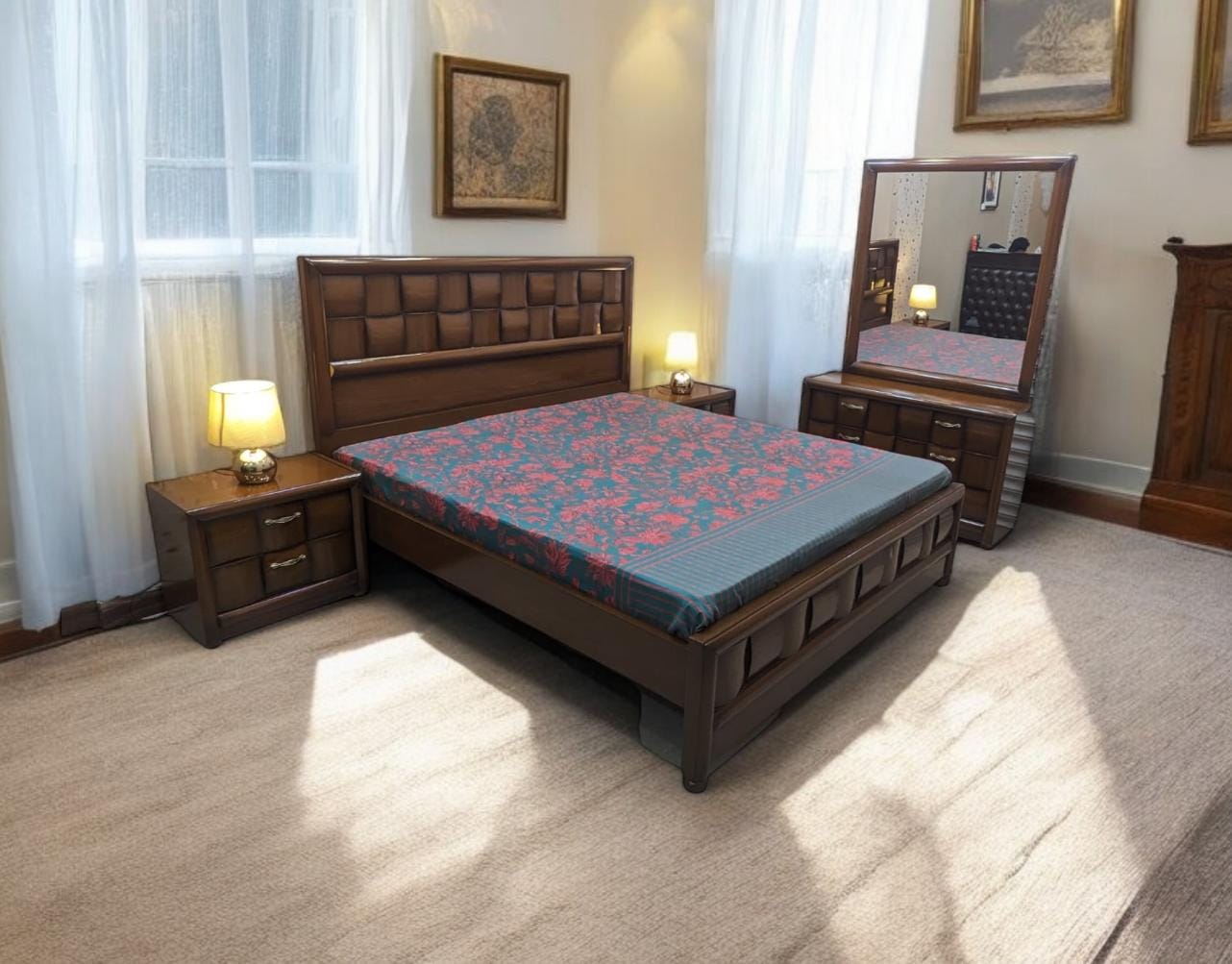 King Size Bedroom Set with Almirah