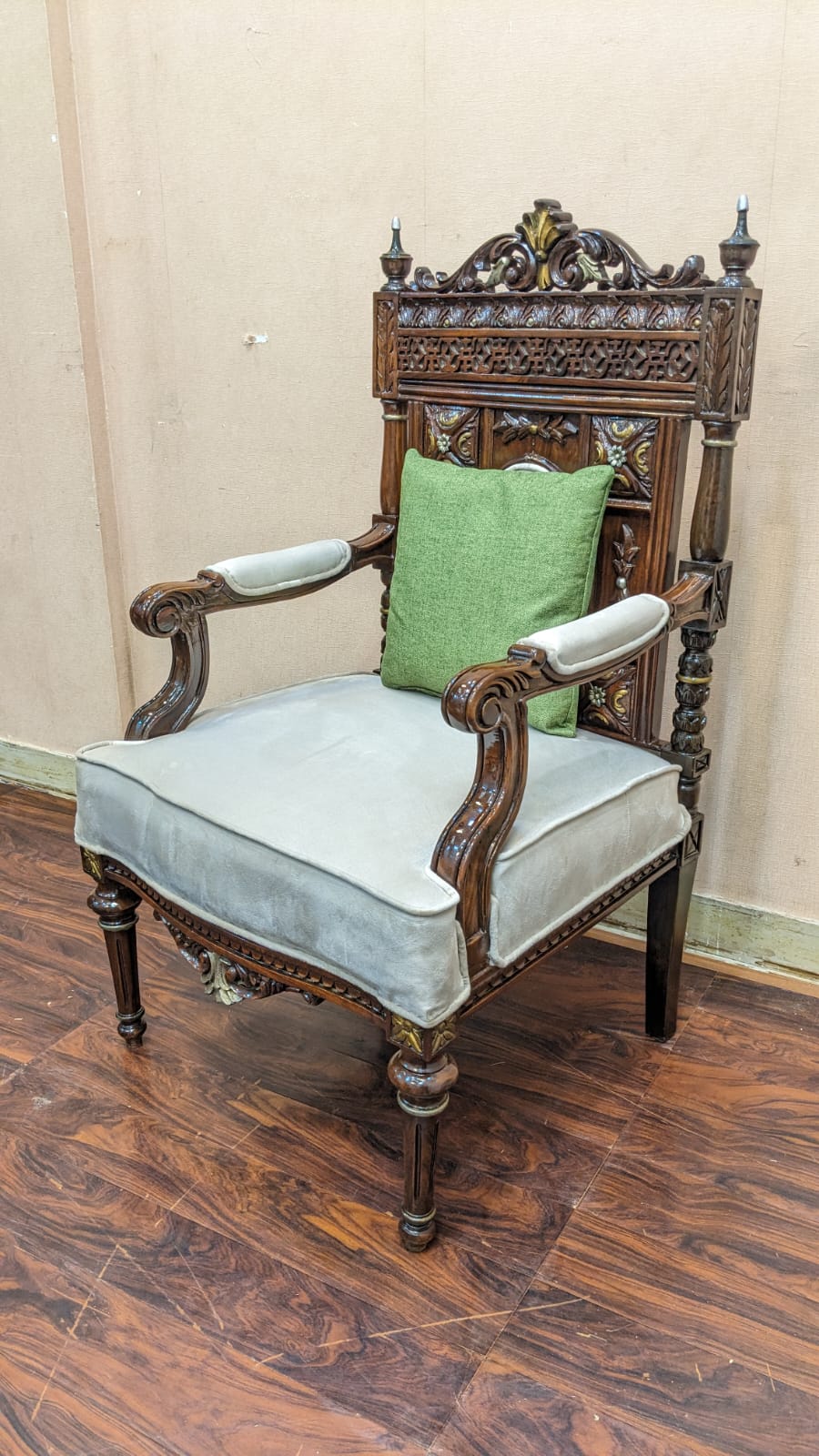 Solid Sheesham Wood 4 Seater Sofa Set