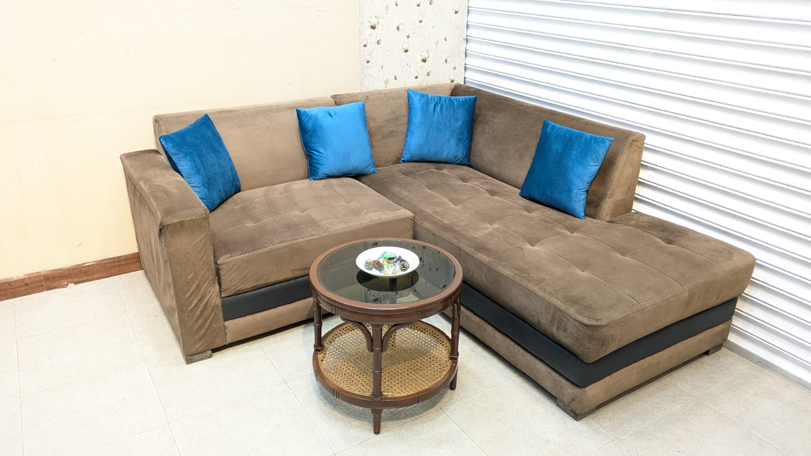 4.5 Seater L Shape Sofa Set
