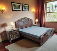 King Size Bed with 2 Side Tables