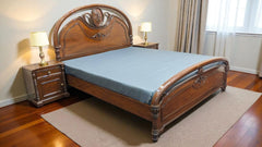 Sheesham Wood King Size Bed with 2 Side Tables