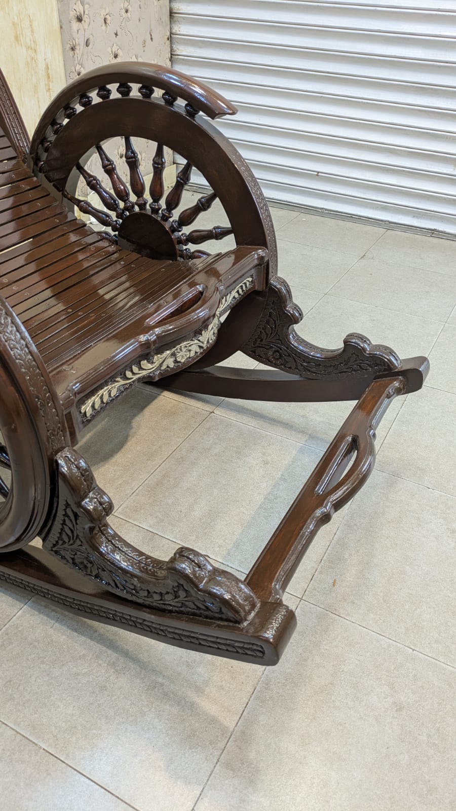 ROYAL SOLID SHEESHAM WOOD ROCKING CHAIR