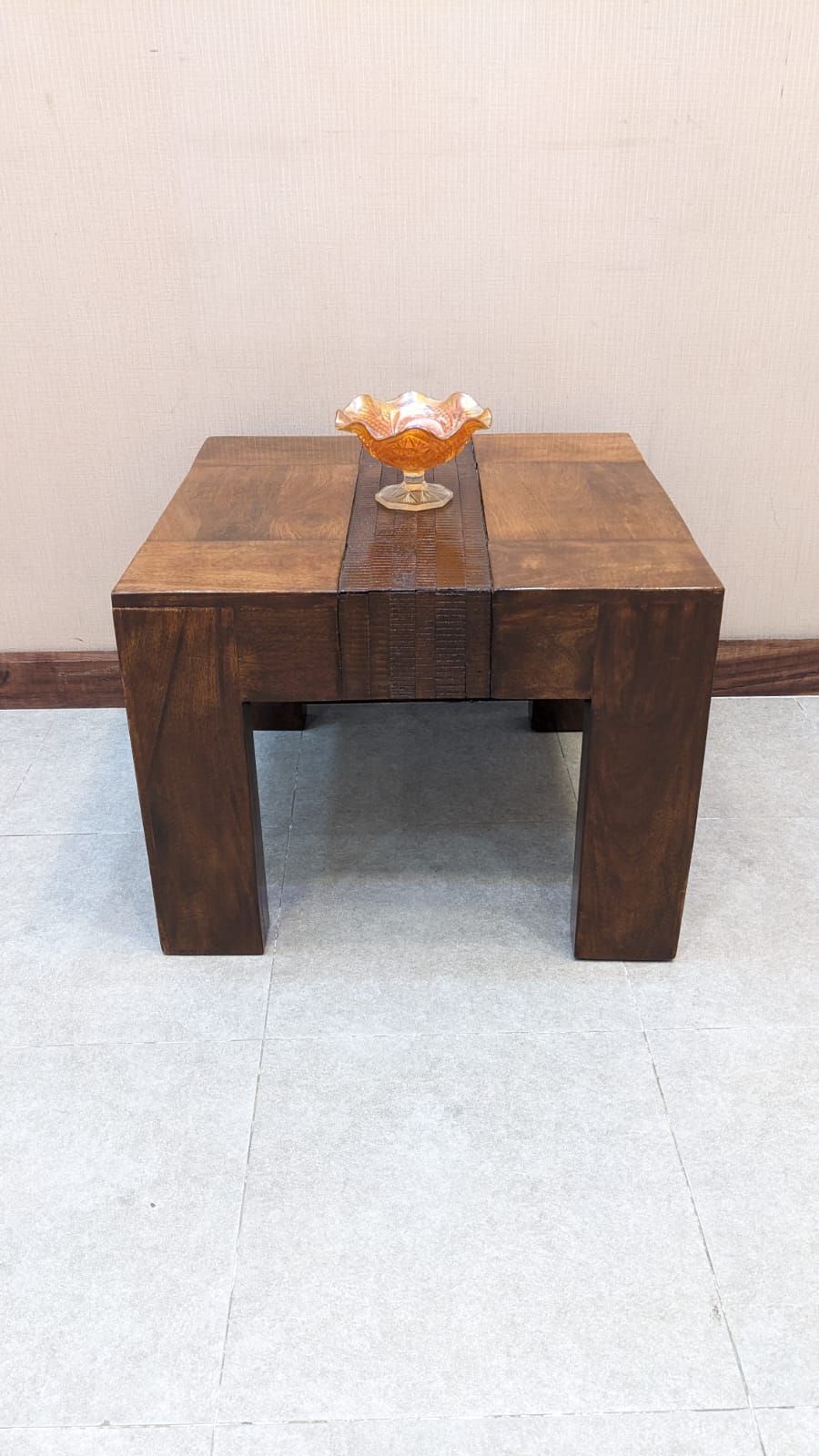 Solid Sheesham Wood Corner Table