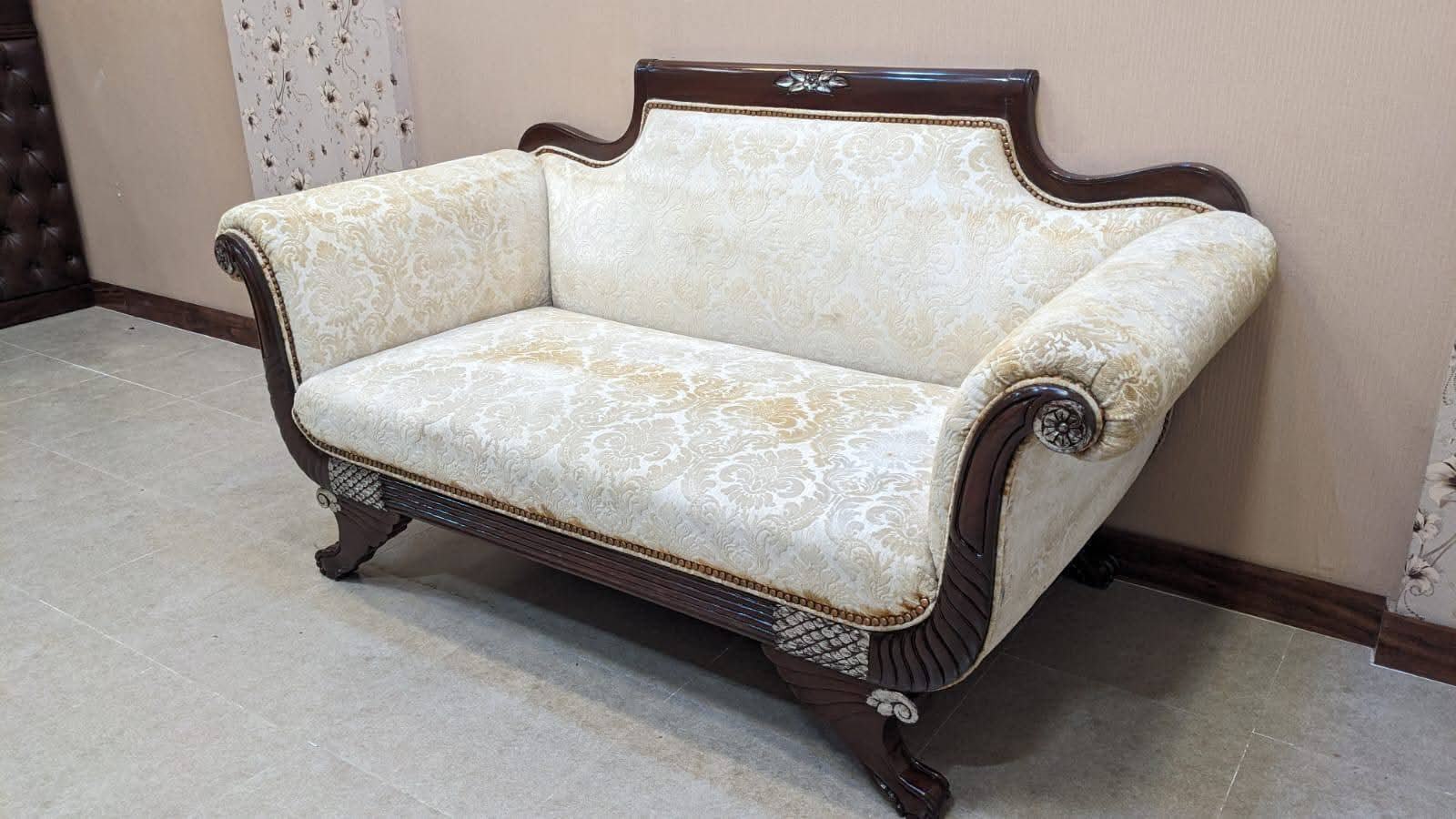 Solid Sheesham Wood 2 Seater Divan