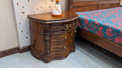 Solid Sheesham Wood King Size Bed Set