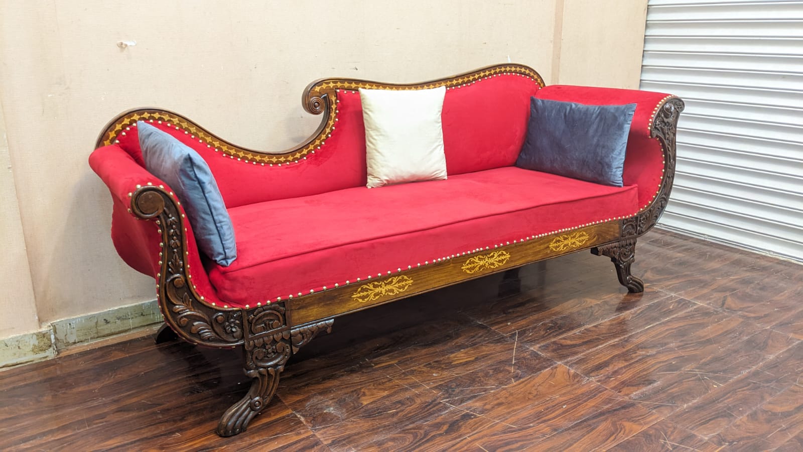 Solid Sheesham Wood 3 Seater Divan