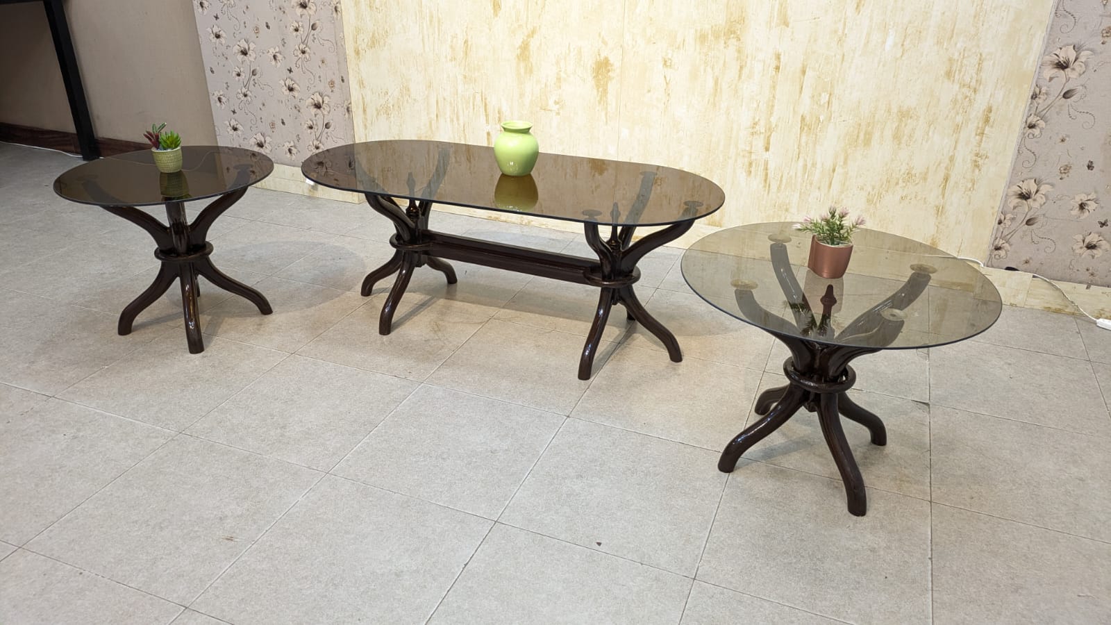 Center Table With 2 Side Tables