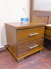 Panel Design Single Bed with 1 Side Table