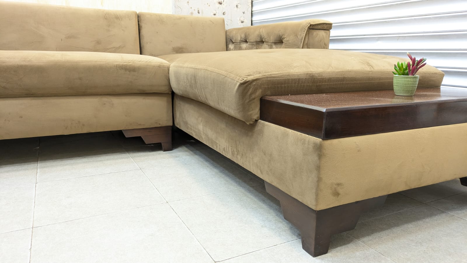 6 Seater L Shape Sofa Set