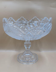 Imported Crystal Pedestal Fruit Bowl