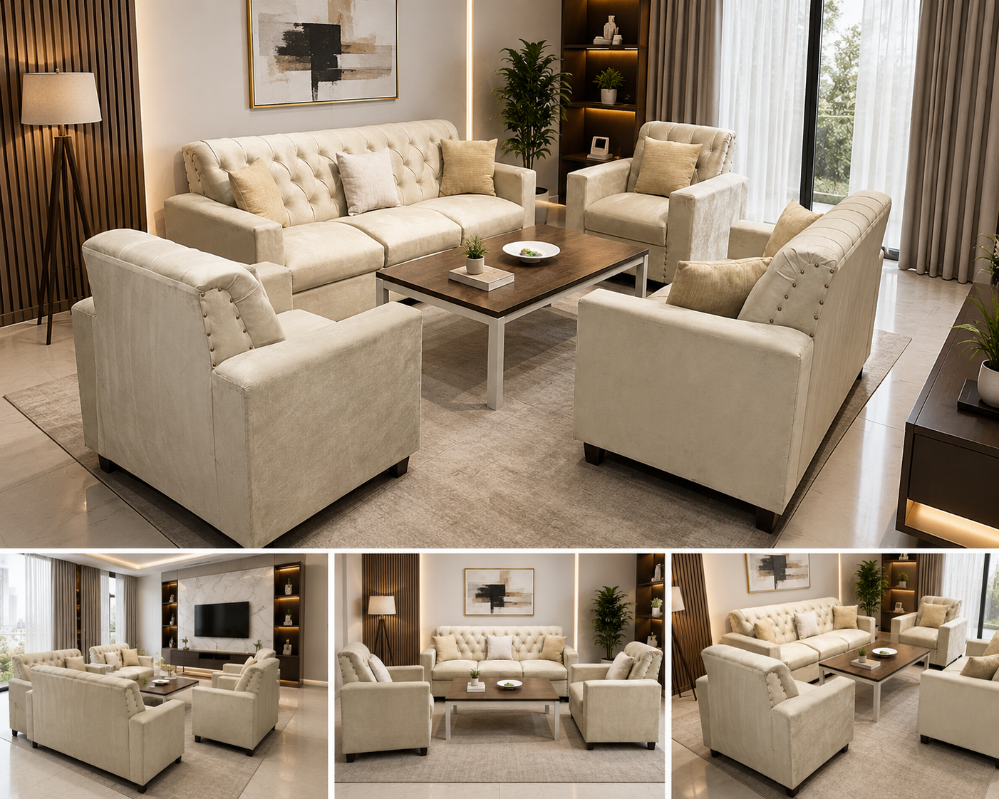 Modern Design 7 Seater Sofa Set