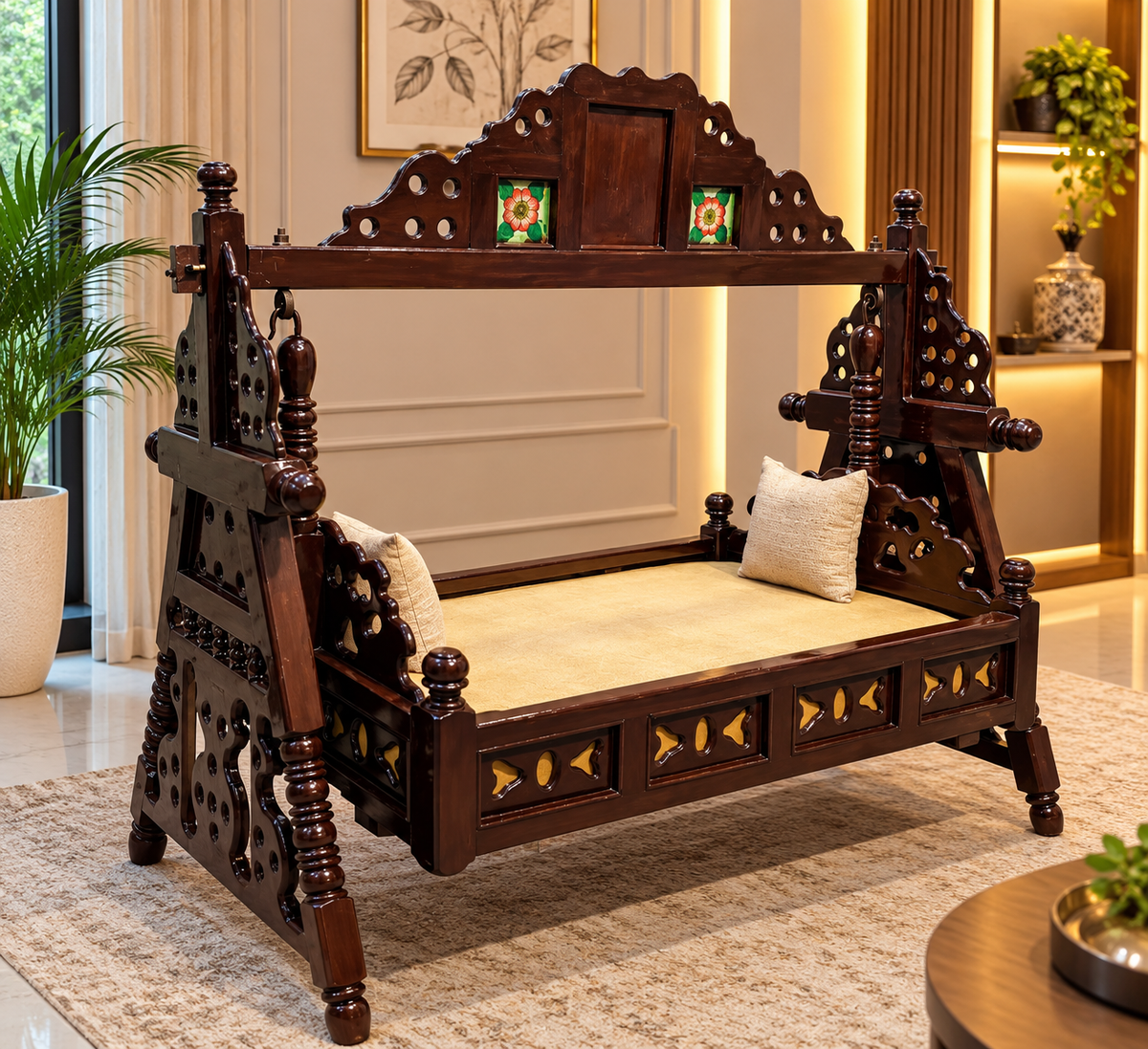 ANTIQUE SHEESHAM WOOD JHULA – A TIMELESS MASTERPIECE