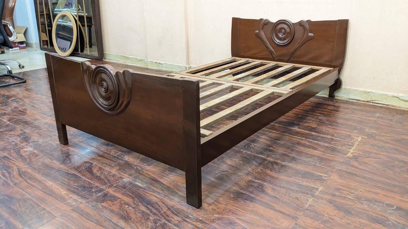 Solid Sheesham Wood Single Bed