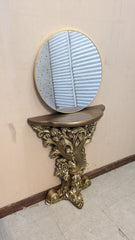 Console with Wall Mounted Mirror