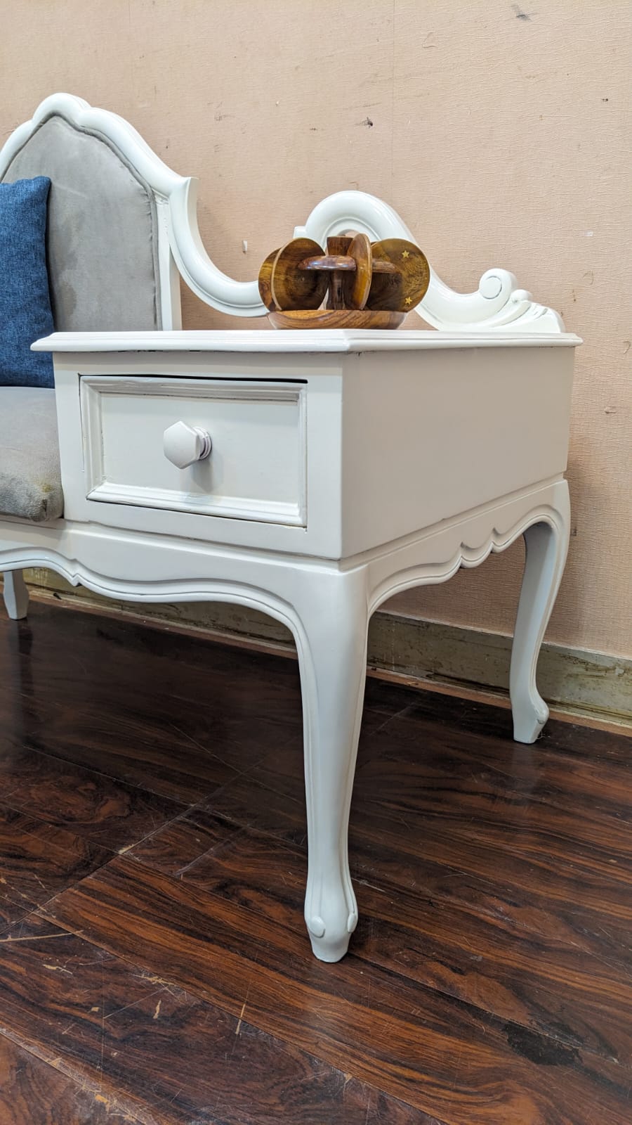 Solid Sheesham Wood Telephone Seattee