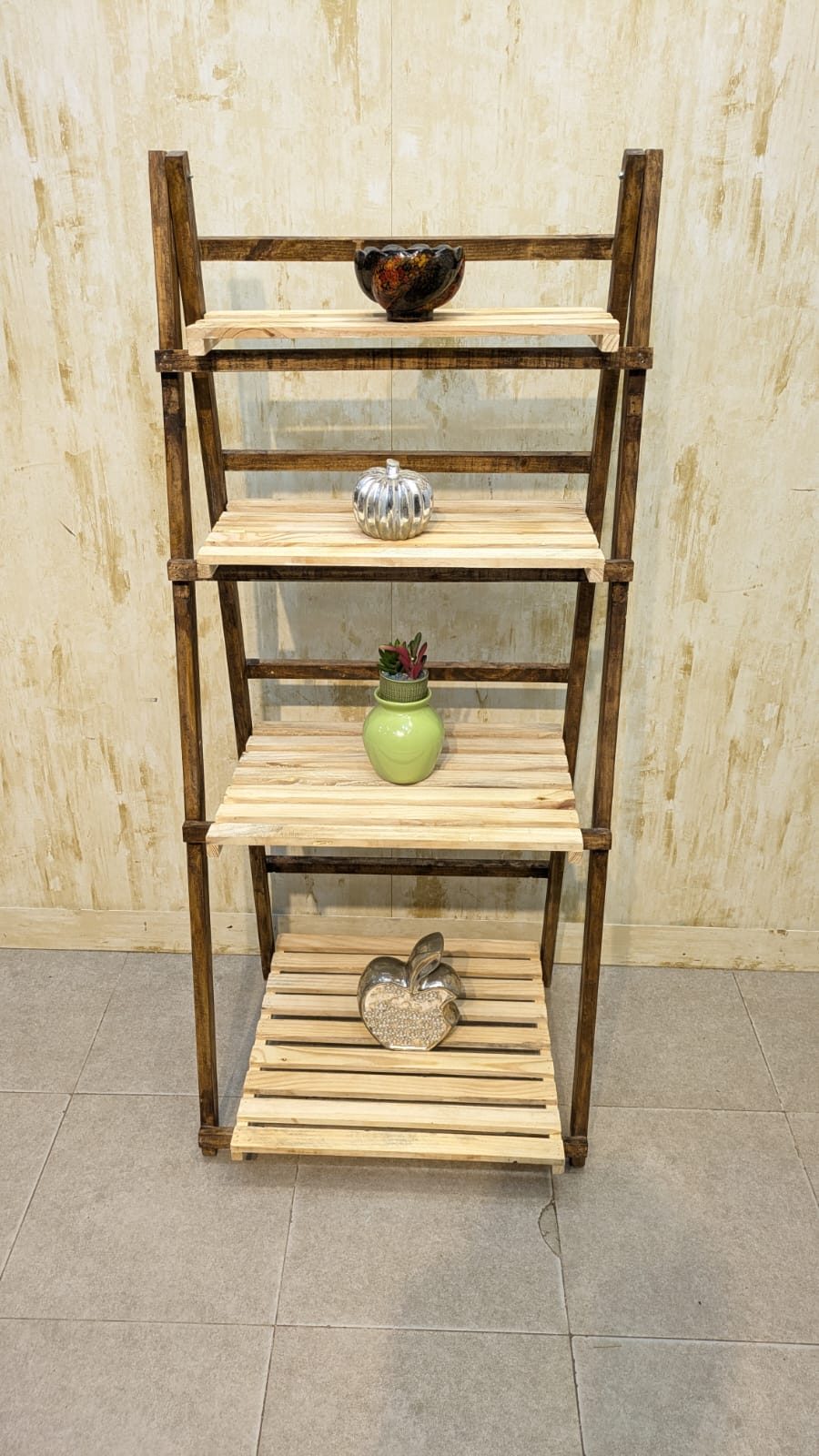 Brand New Foldable Pure wooden display shelf