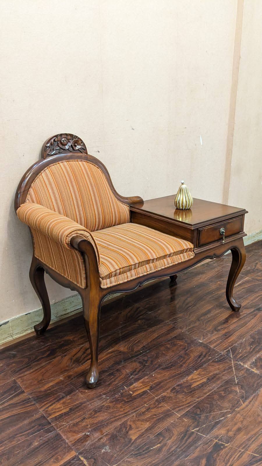 Solid Sheesham Wood Telephone Seattee
