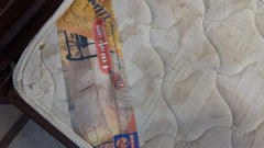 Antique 100% Solid Burma Teak Wood Twin Size Bed with Dura Luxury Foam Mattress