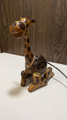 HANDMADE COCONUT SHELL GIRAFFE LAMP – IMPORTED