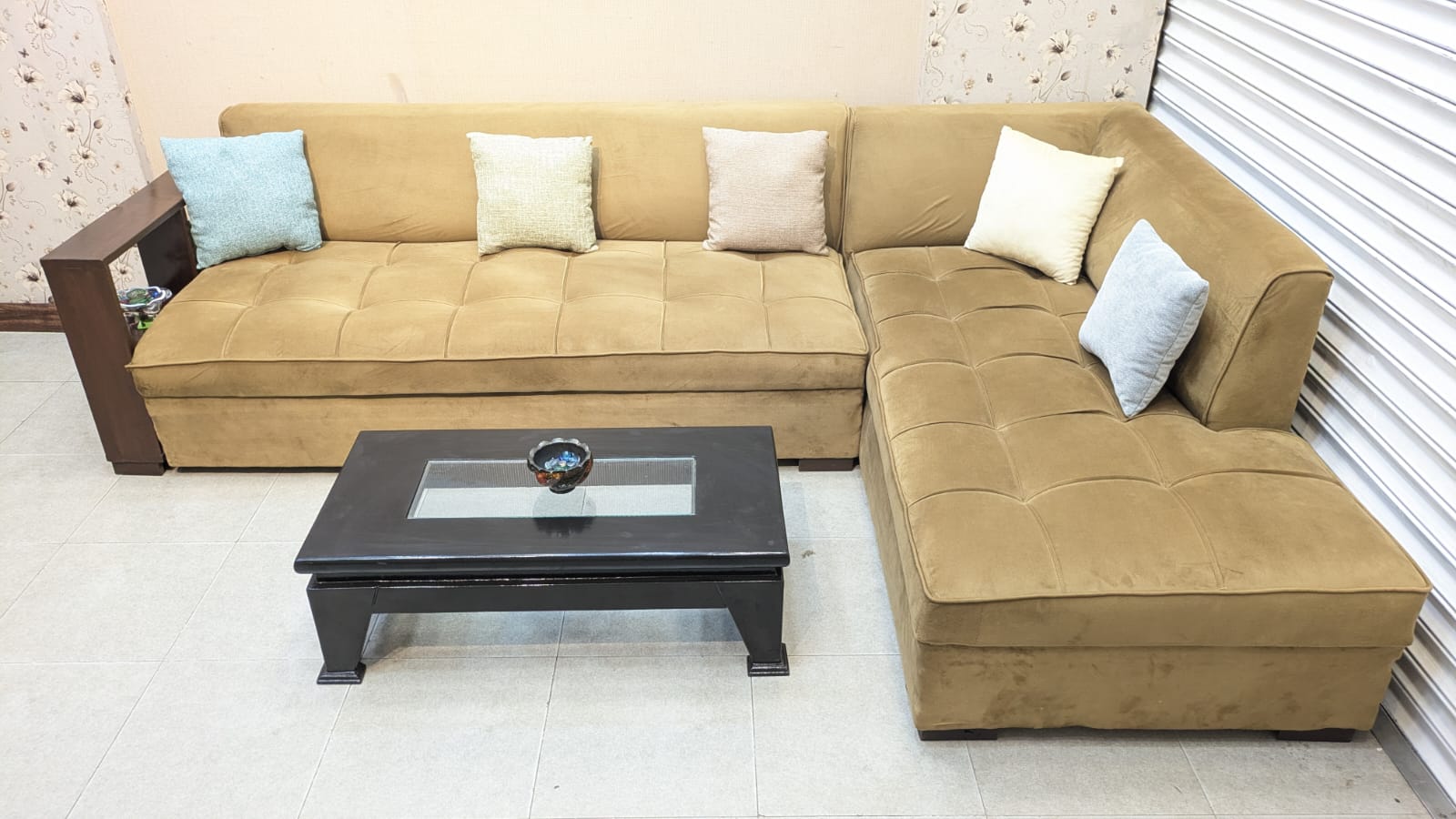 6 Seater L Shape Sofa Set